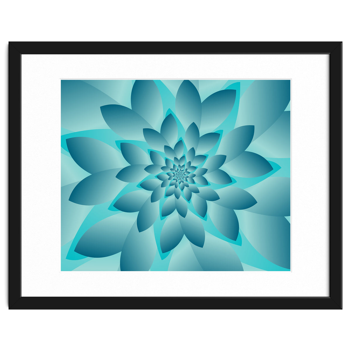 Abstract Modern Optical Illusion Floral Design Art