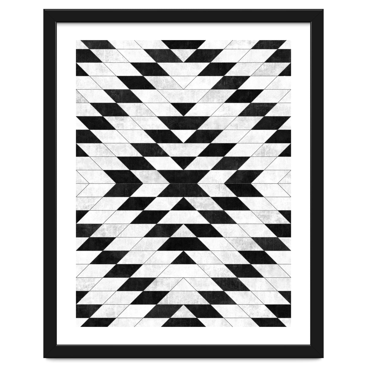 Urban Tribal Pattern No.15 - Aztec - White Concrete