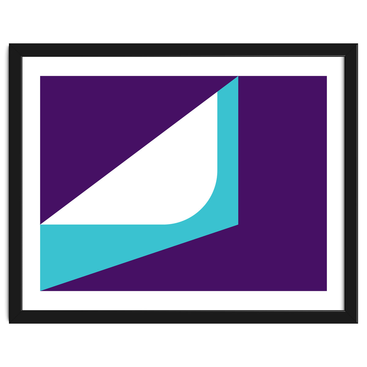 Geometric Shapes No. 22 - teal & purple