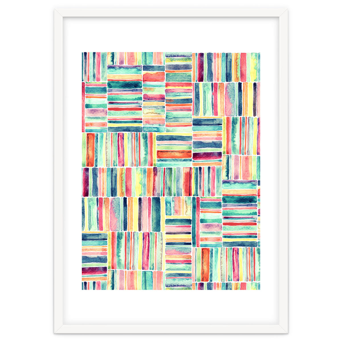 Retro Beach Chair Pastel Watercolor Stripes