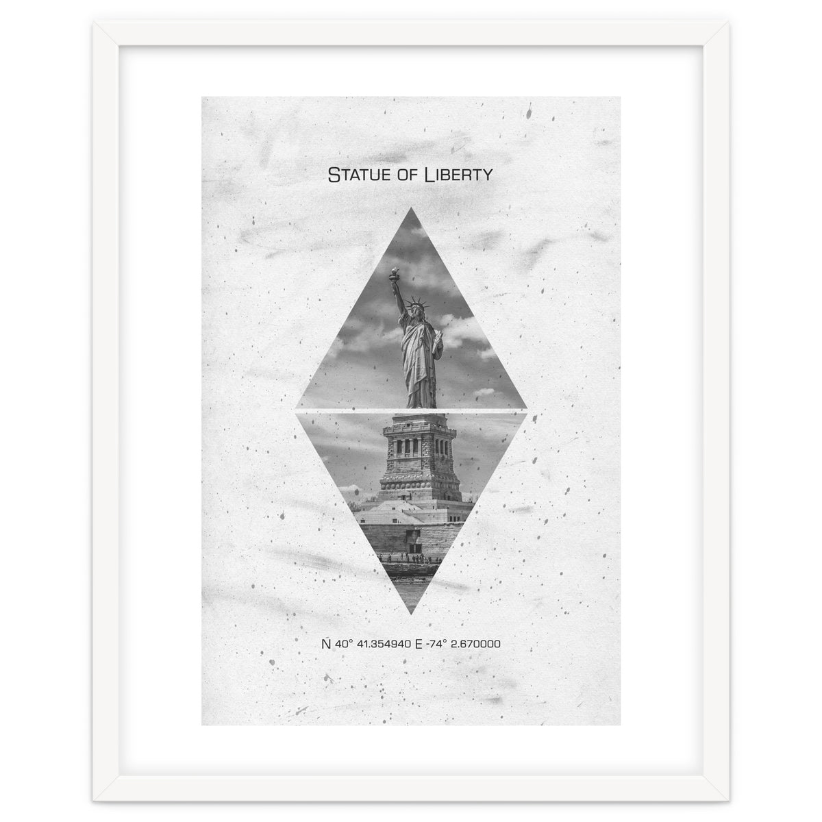 Coordinates NEW YORK CITY Statue of Liberty