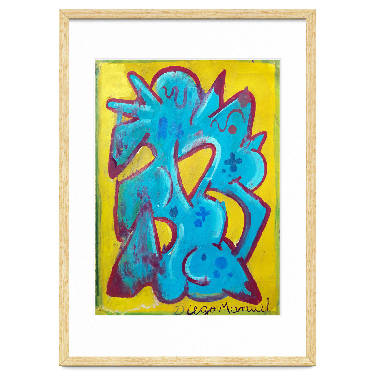 Forma Celeste Sobre Amarillo 4