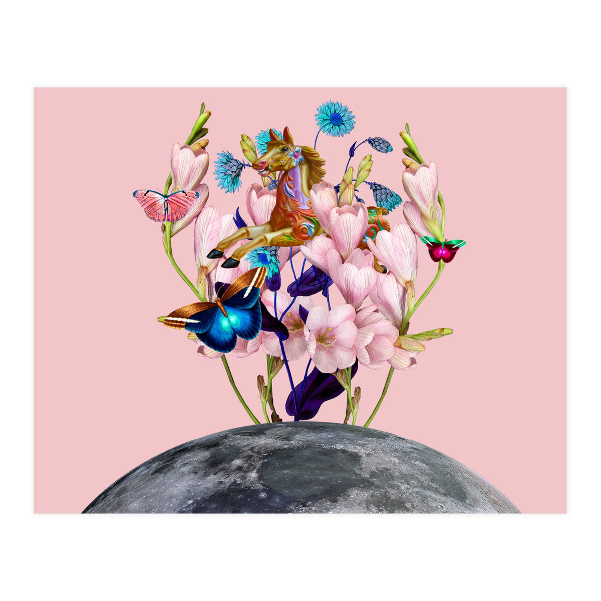 Moon Horse #collage (Print Only)