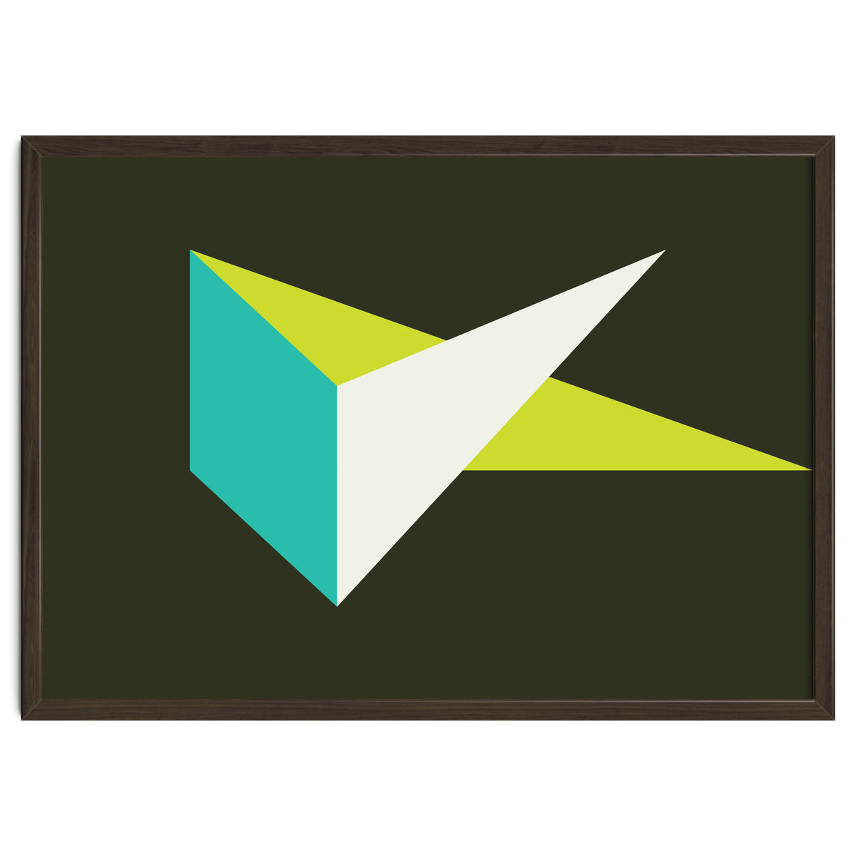 Geometric Shapes No. 67 - turquoise & lime