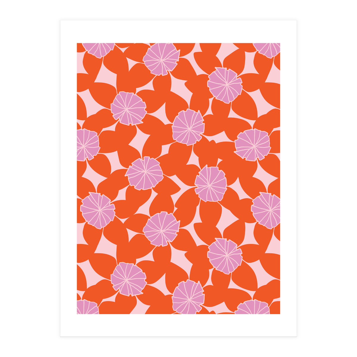 Purple Flower Pattern (Print Only)