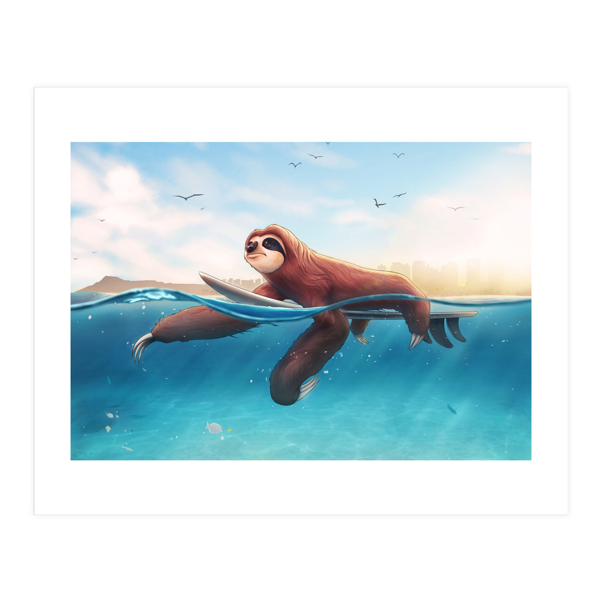 Surf Sloth (Print Only)