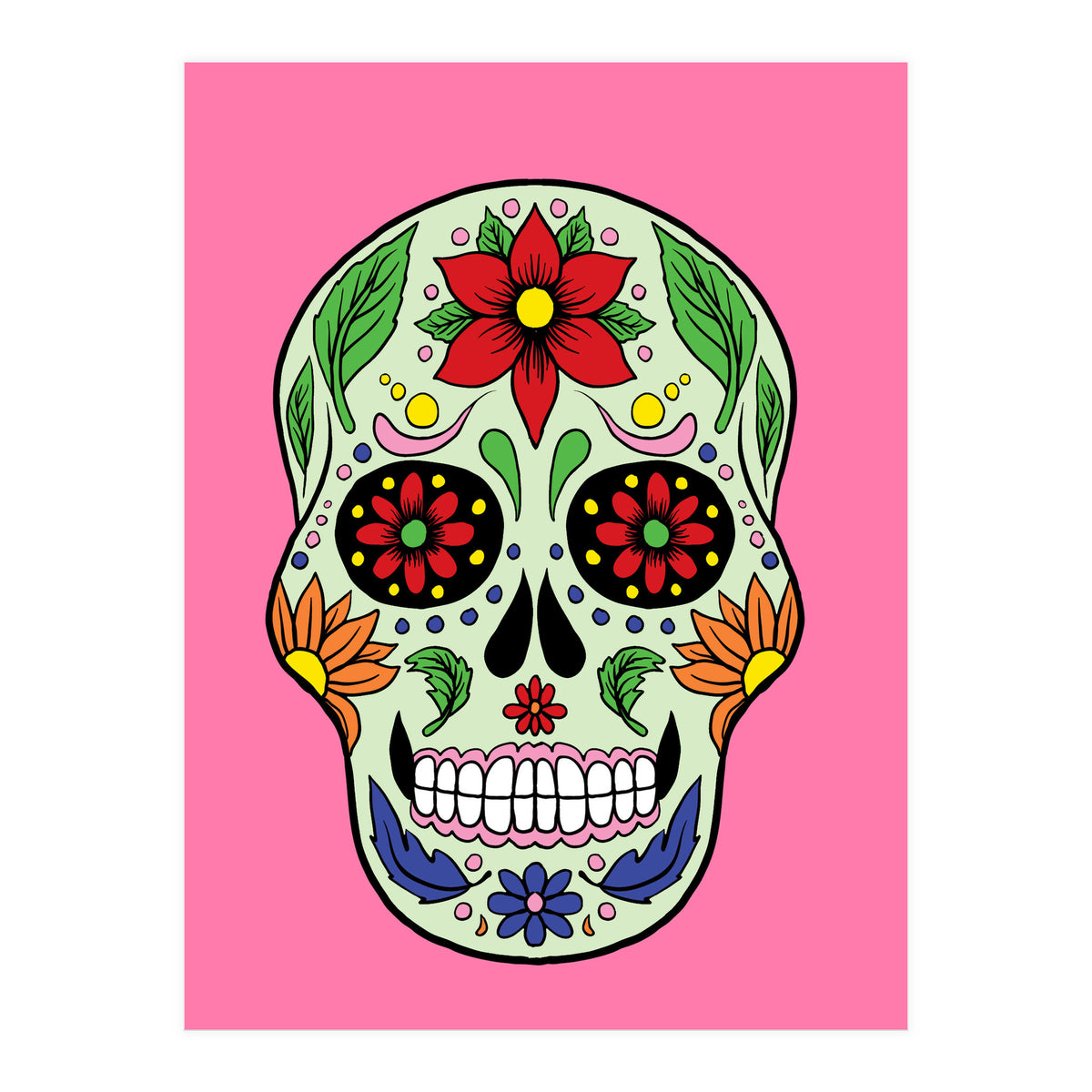 Colorful Skull I (Print Only)