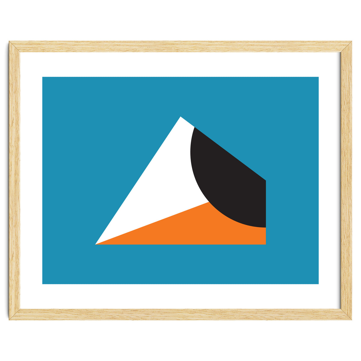 Geometric Shapes No. 16 - blue & orange