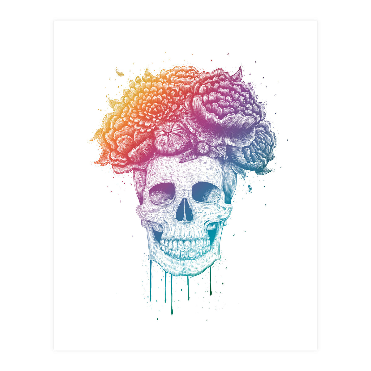 Colorful Skull (Print Only)
