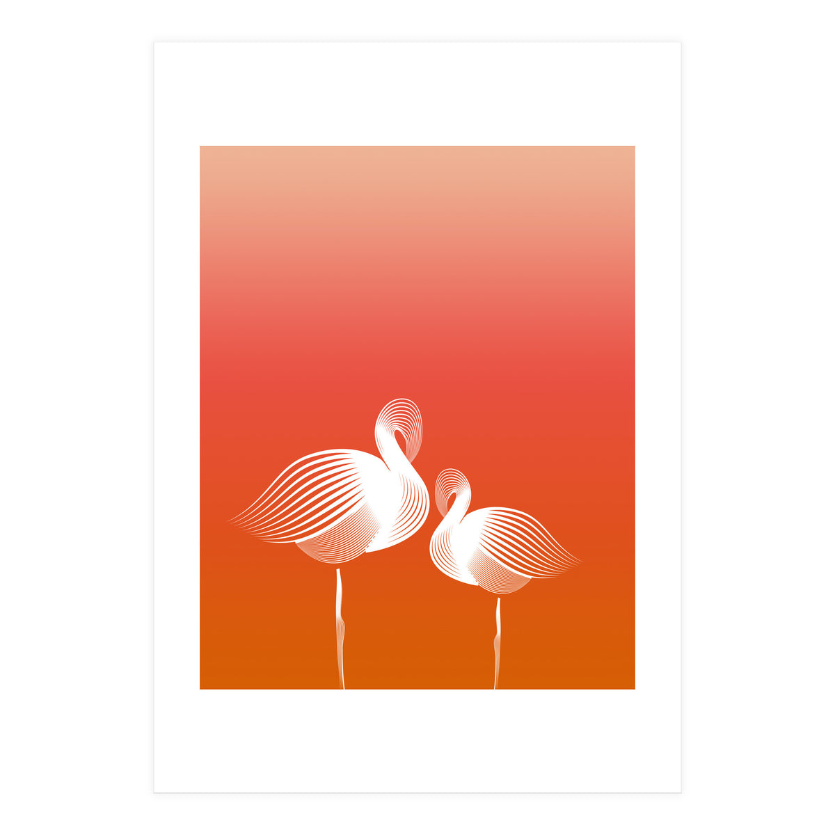 Meditating Flamingos (Print Only)