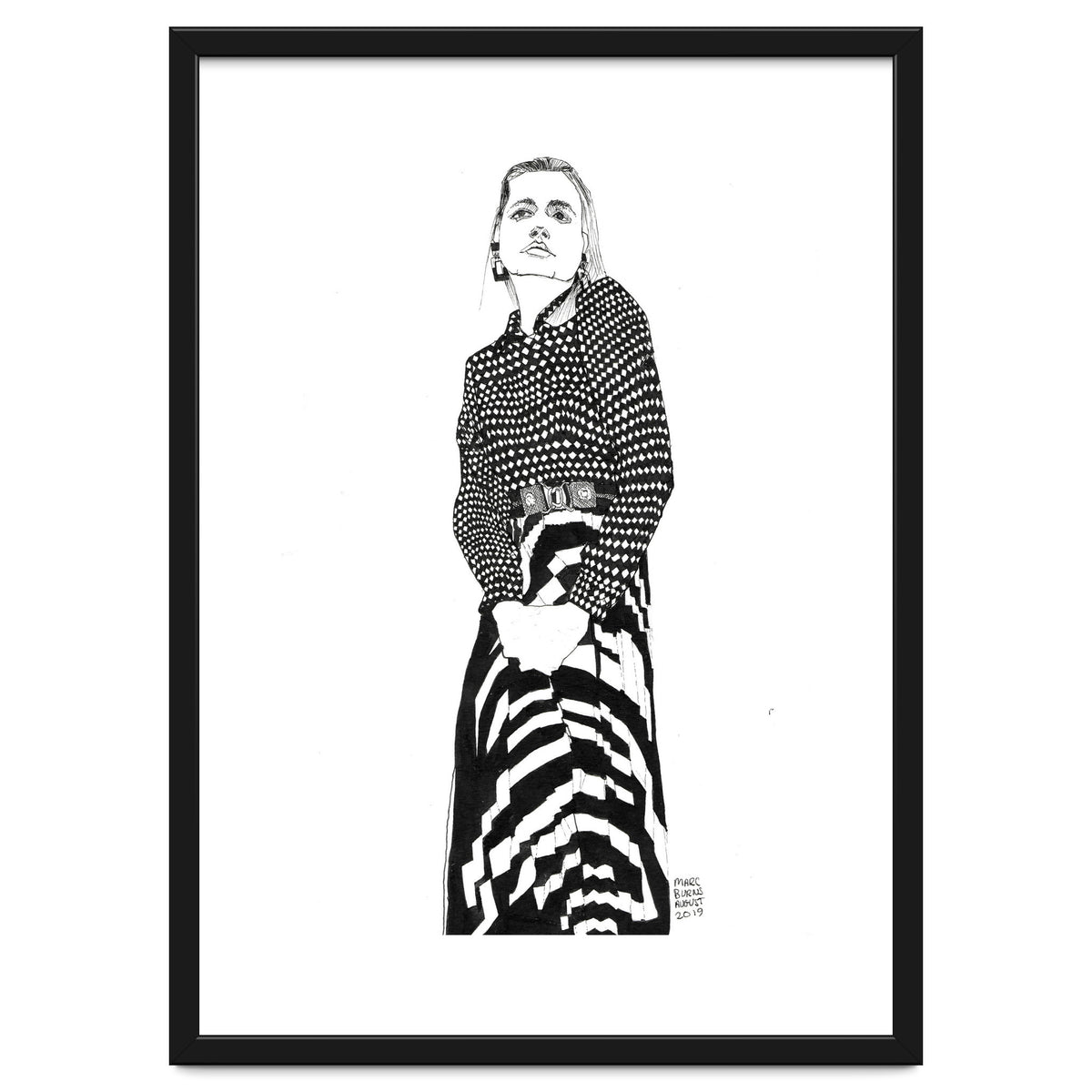 Untitled #40 - Woman in striped skirt