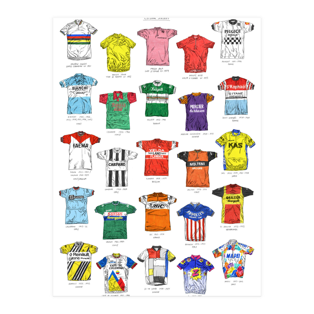 Cycling Jerseys (Print Only)