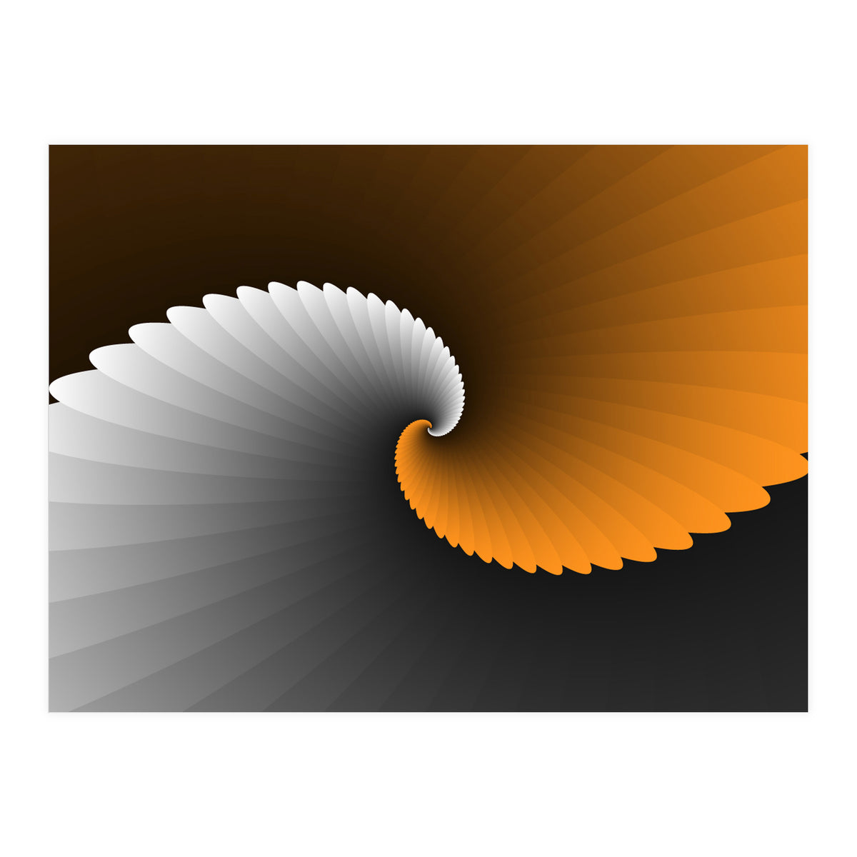 Orange Spiral Wings (Print Only)