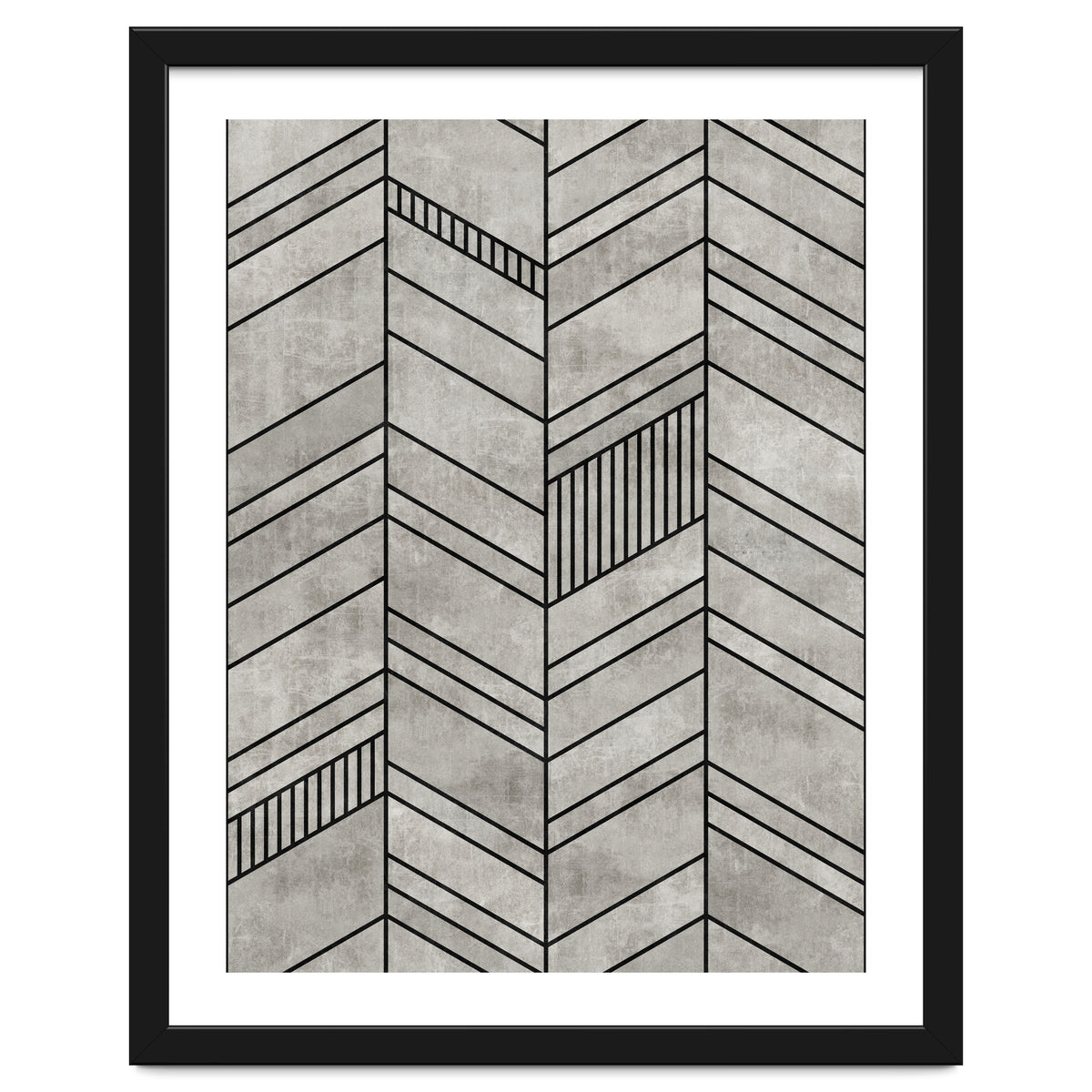 Concrete Chevron Pattern