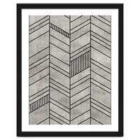 Concrete Chevron Pattern