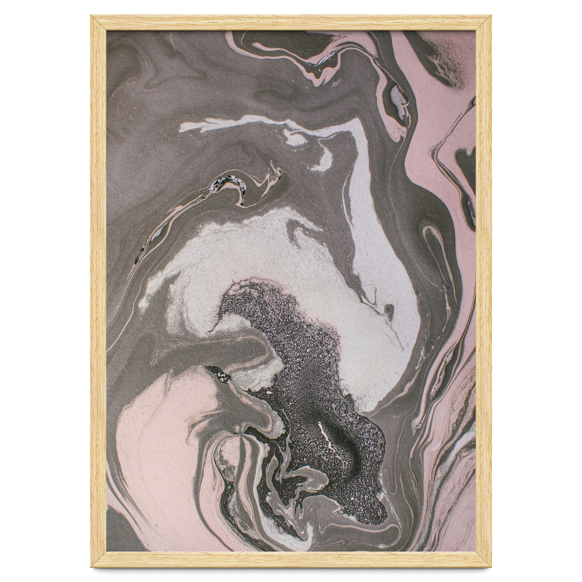 Pink and gray marbled paper