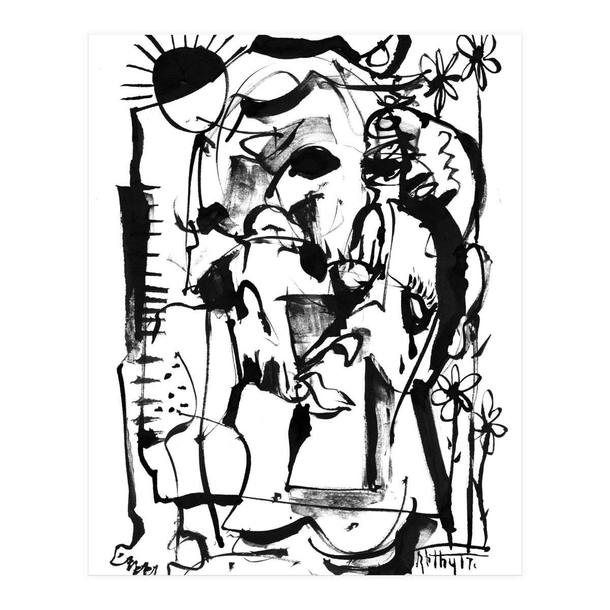 Sunrise - b&w (Print Only)