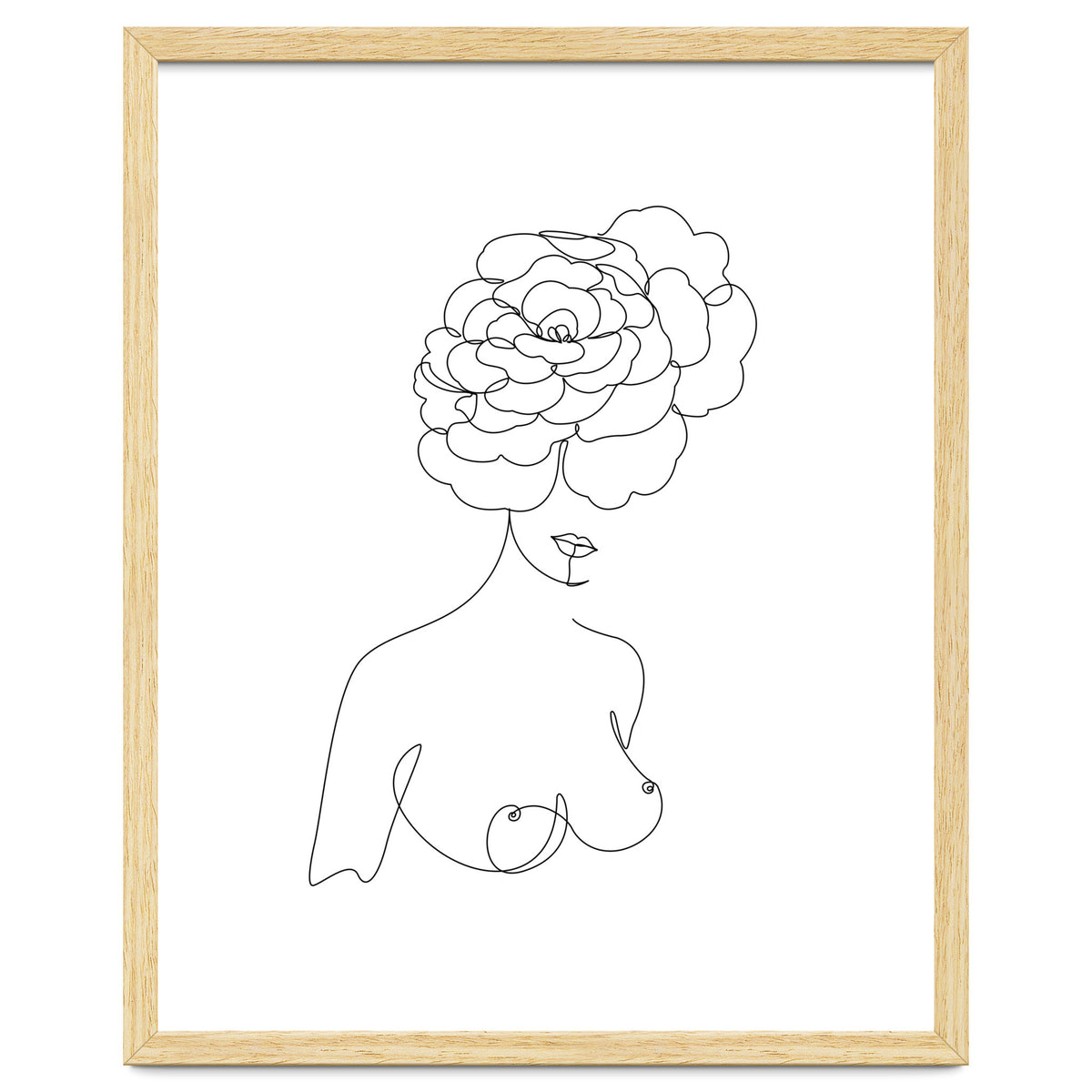 female flower line-b