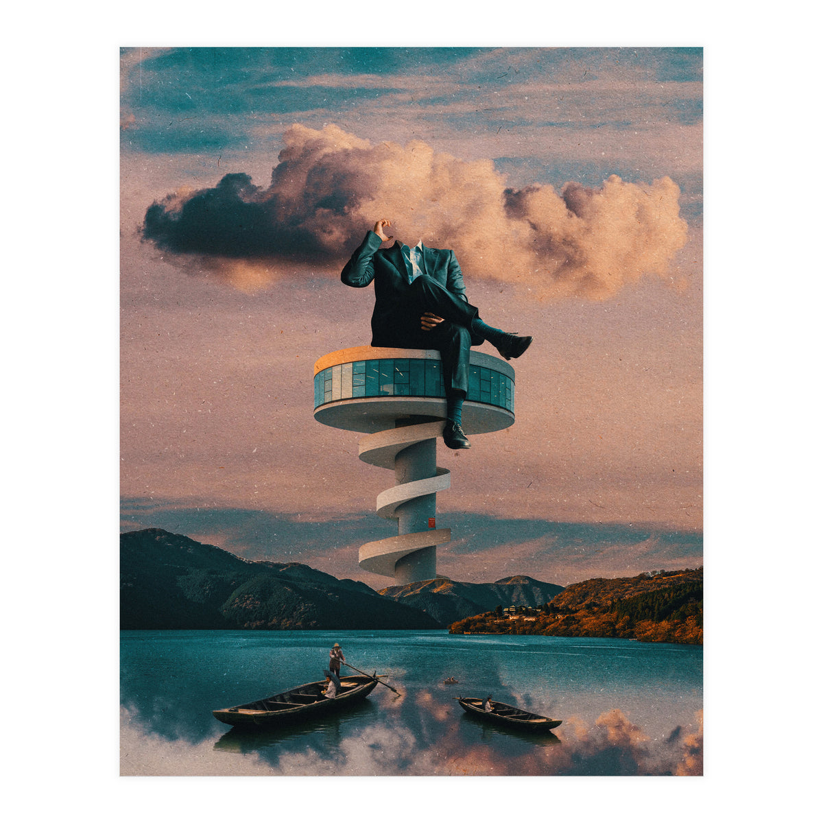 Man On The Tower (Print Only)