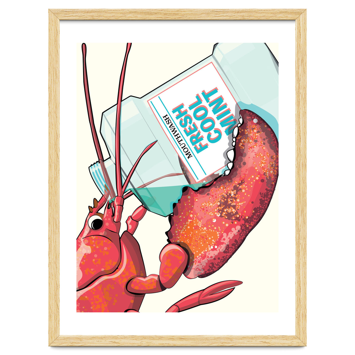 Lobster Drinking Mouthwash