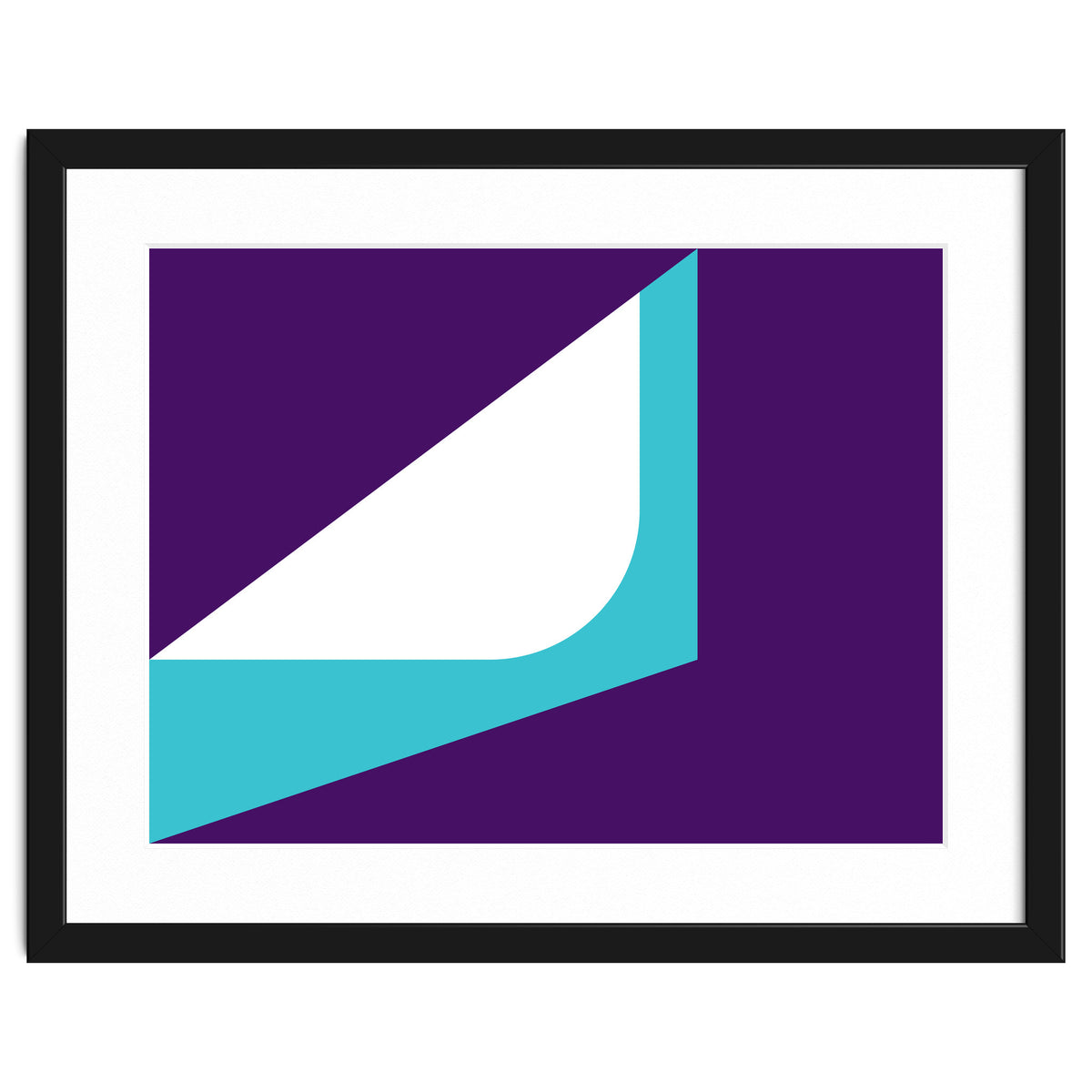 Geometric Shapes No. 22 - teal & purple