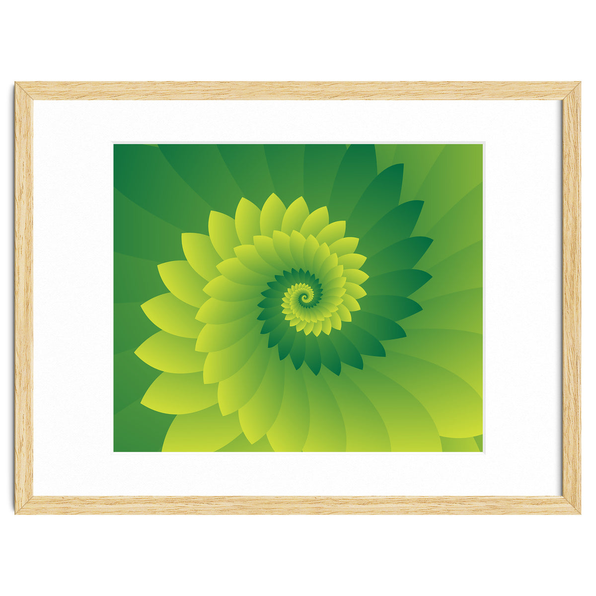 Abstract Digital GREEN FLORA 3D ART