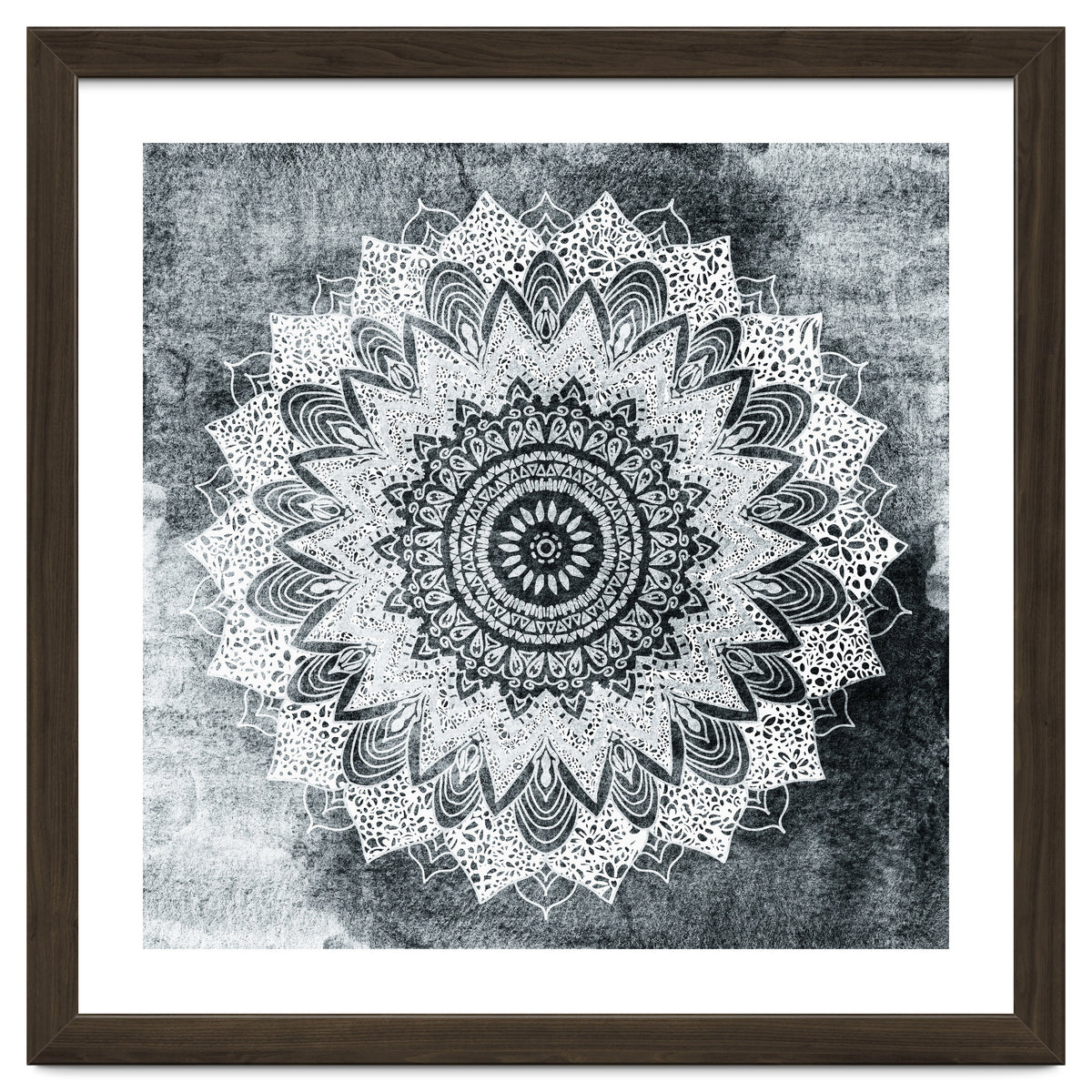 Bohochic Mandala In Gray