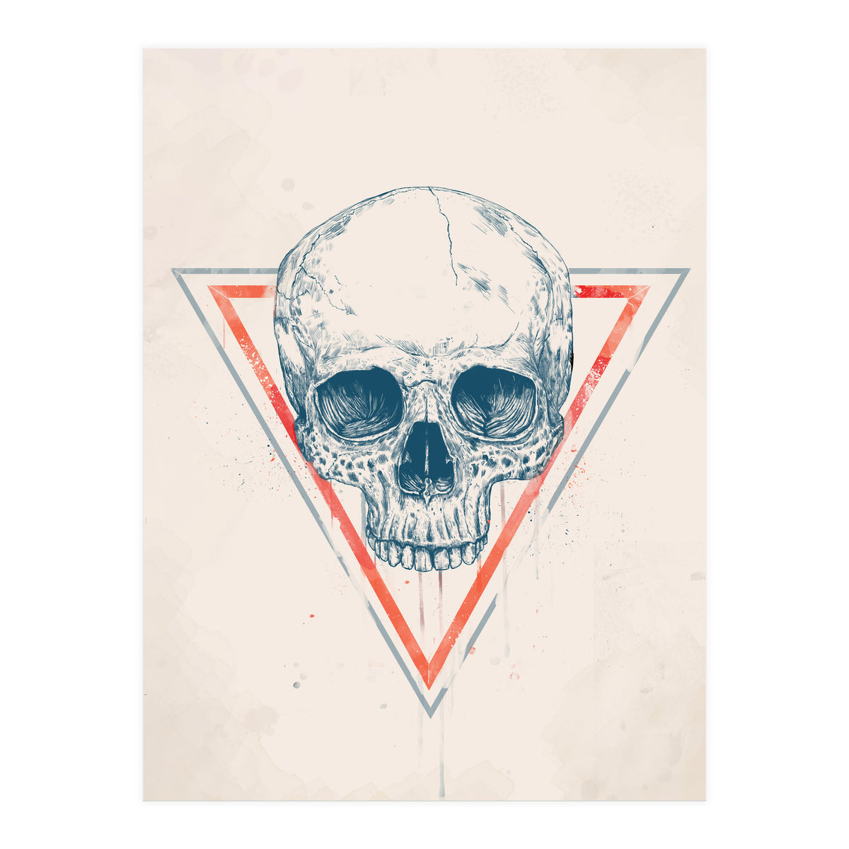 Skull In Triangles Ii (Print Only)