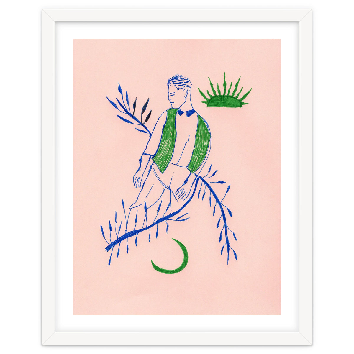 Green boy Midcentury