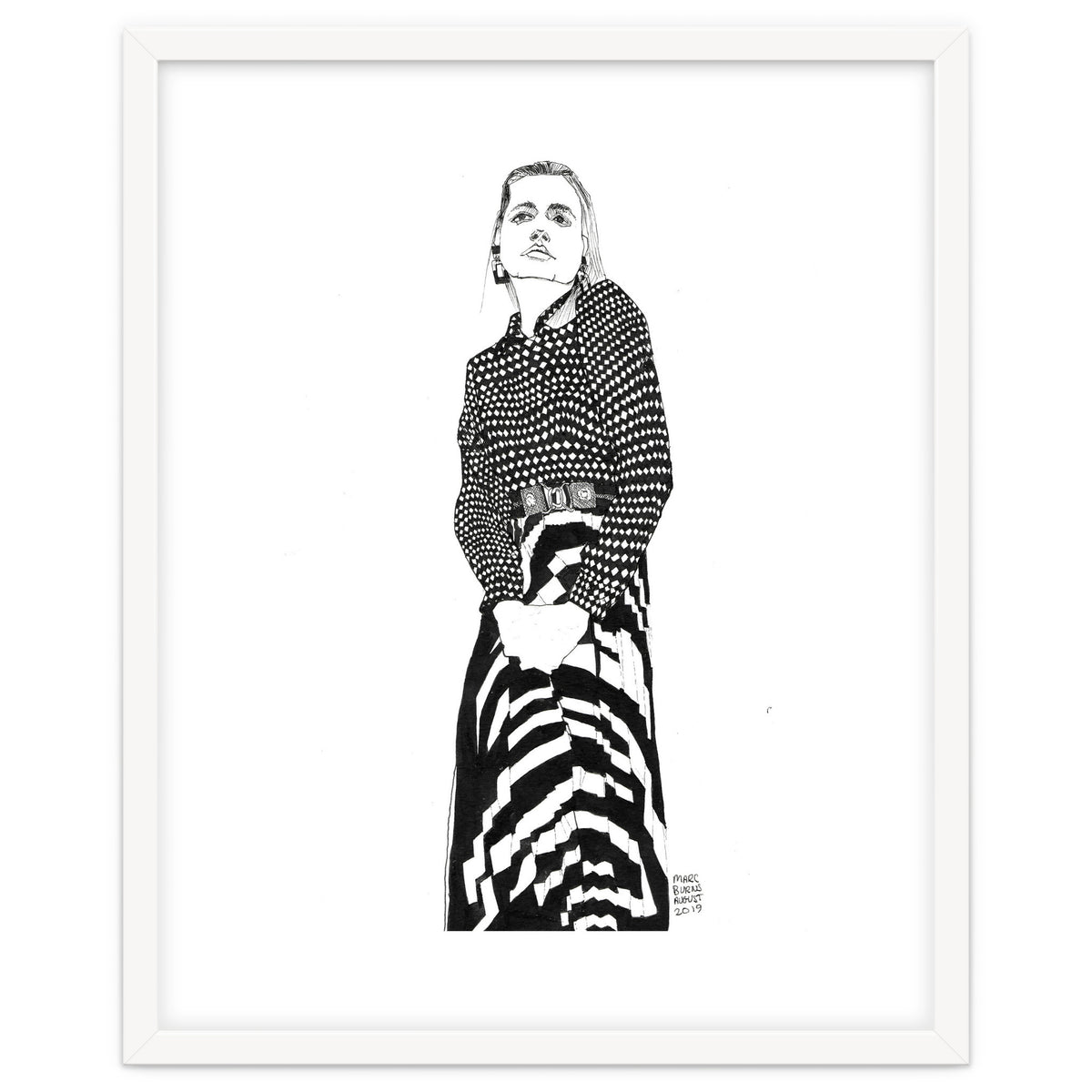 Untitled #40 - Woman in striped skirt