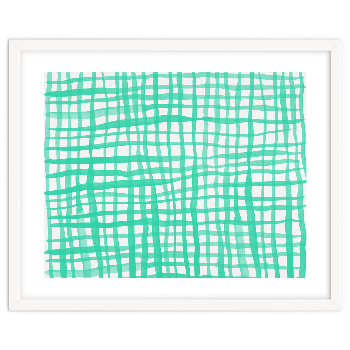 Aqua gingham pattern