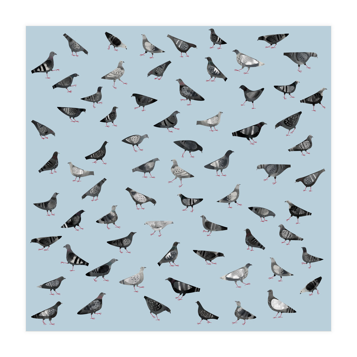 Pigeons Doing Pigeon Things (Print Only)