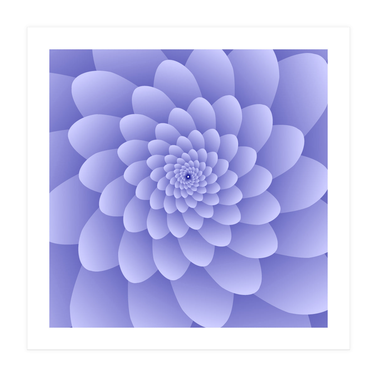 3 D Modern Purple Floral (Print Only)