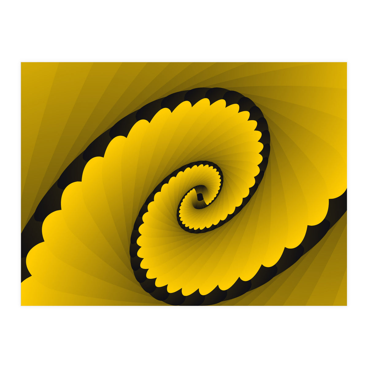 Abstract Floral Yellow (Print Only)