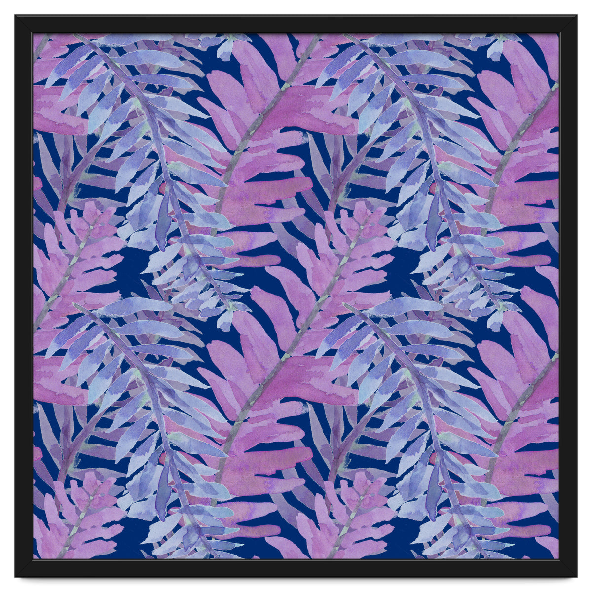 Woodland Ferns in Blue