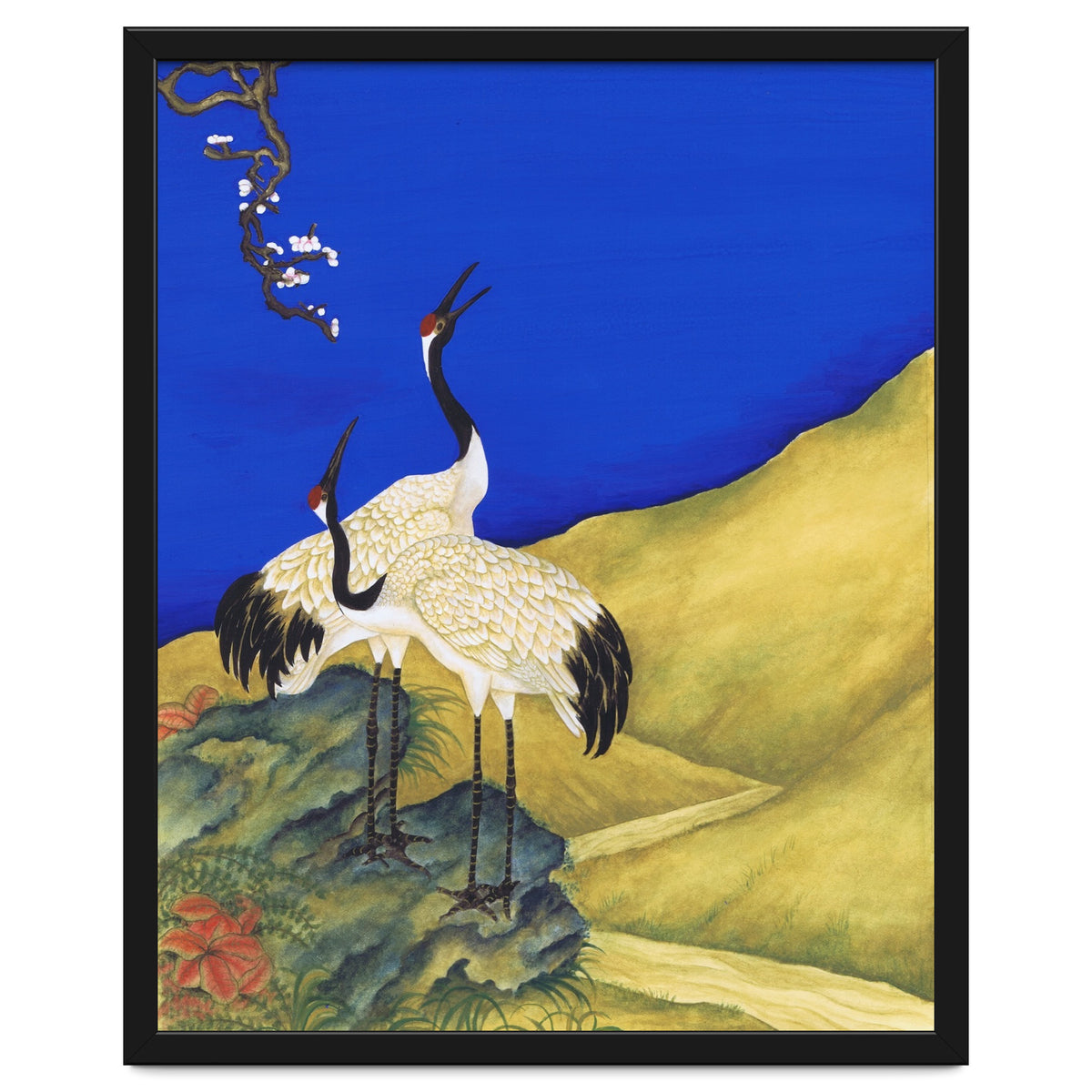 Cranes Under A Cobalt Sky 4