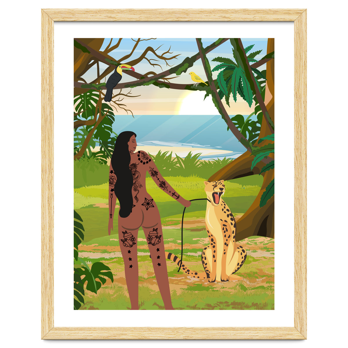 Boho Girl with Cheetah