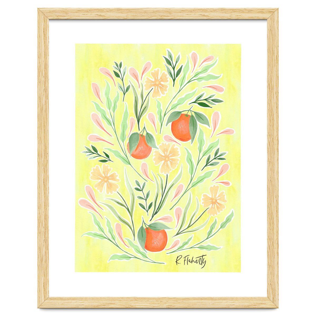 Wild Orange Floral | Yellow