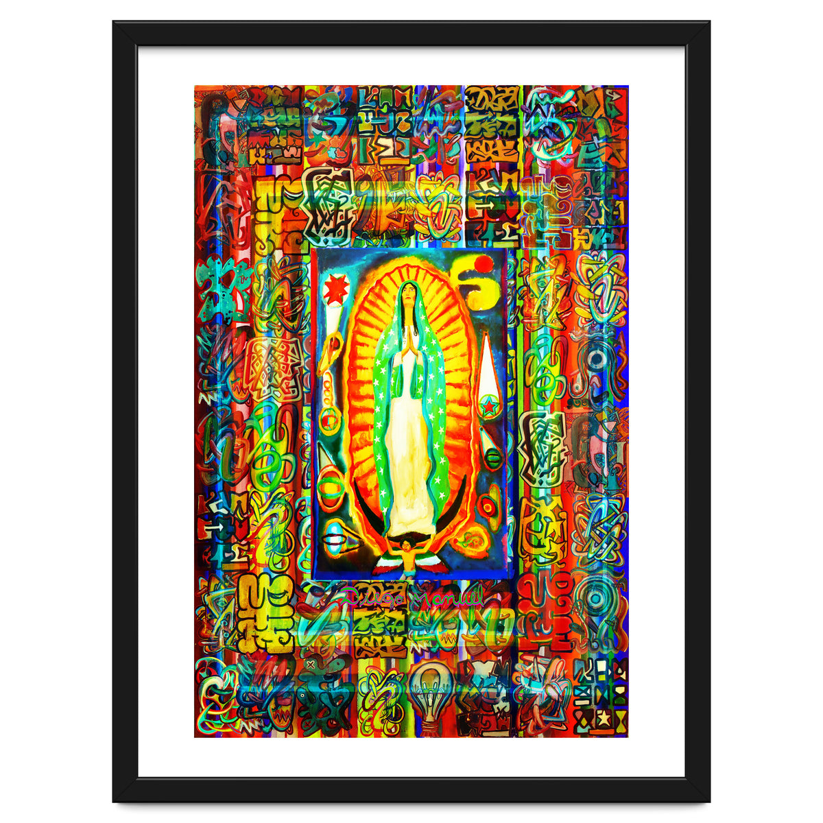 Graffiti Digital 2022 334 and Virgin of Guadalupe