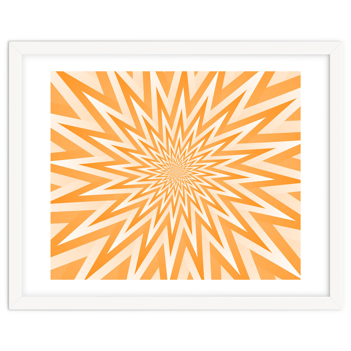 Abstract Orange Geometric Design Art