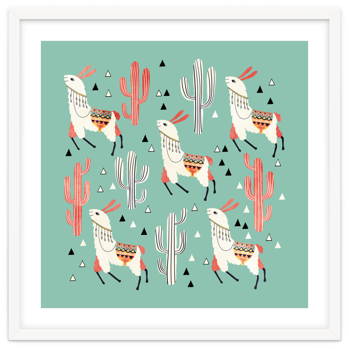 Llama In Green Desert