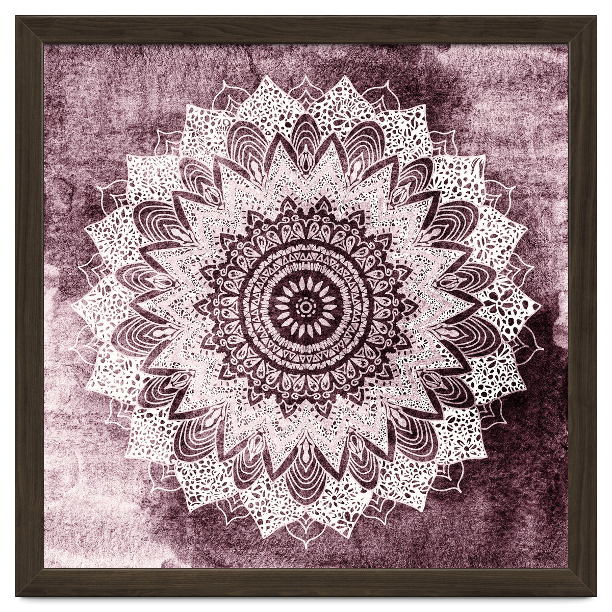 Bohochic Mandala In Burgundi