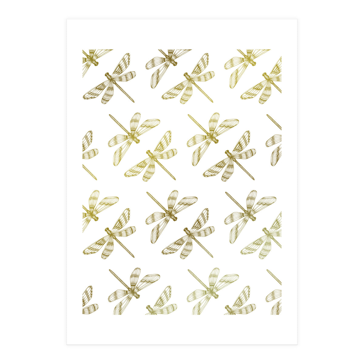 Golden Dragonflies (Print Only)