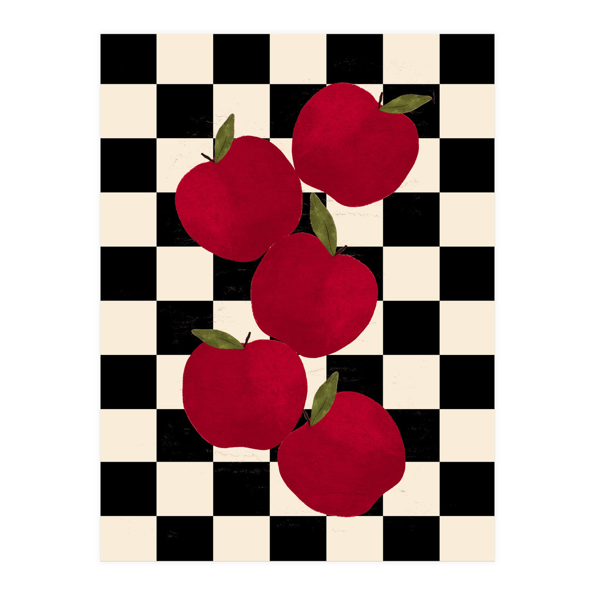 Apples on Checker (Print Only)