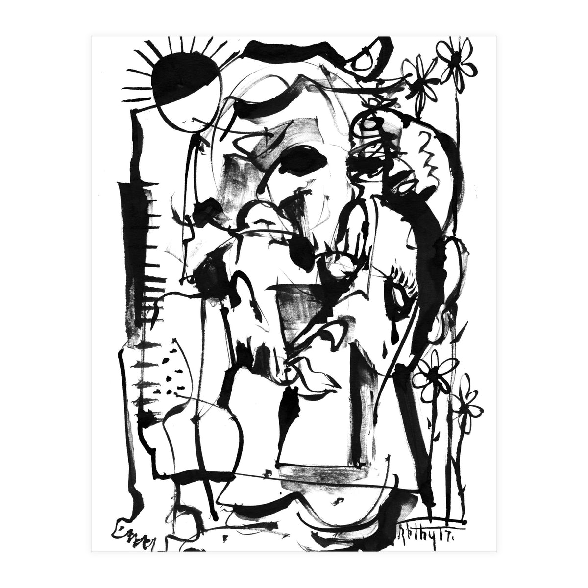 Sunrise - b&w (Print Only)