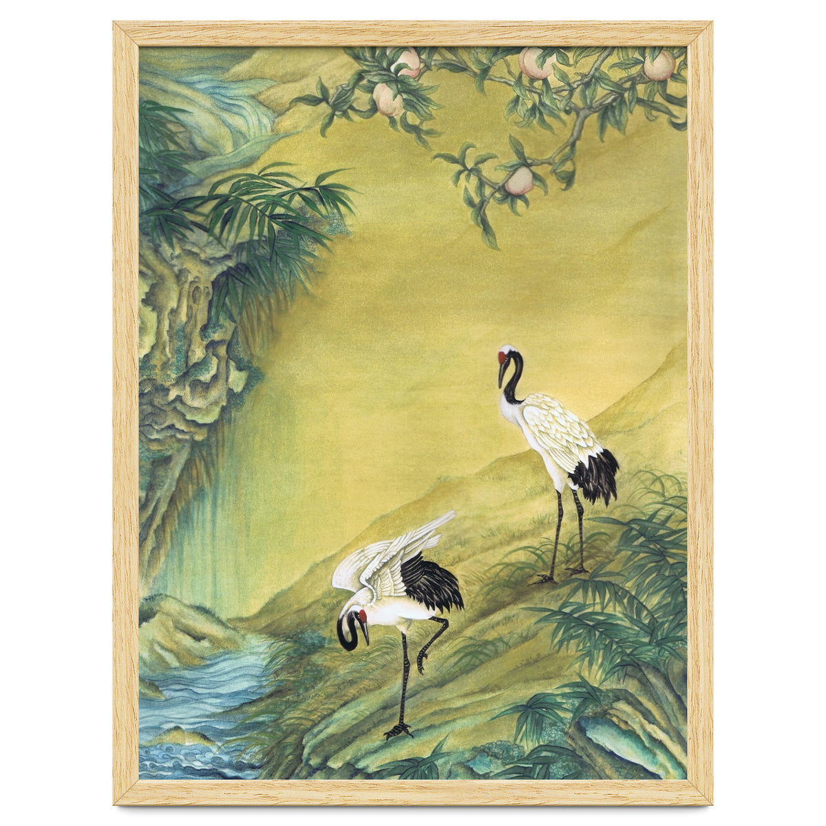 Cranes Under A Peach Tree