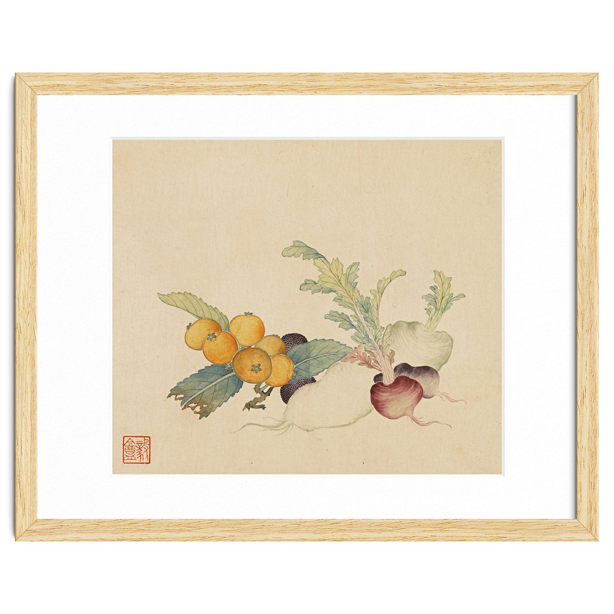 Wang Chengpi~flowers And Vegetables, Vegetables, Fruits, Loquat, White Radish, Carrot, Radish
