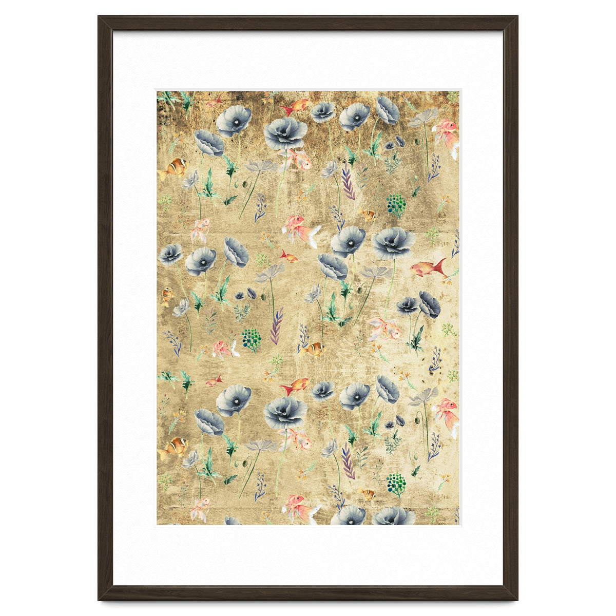 Fishes & Garden #Gold-plated