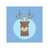 Kawaii Cute Christmas Reindeer (Print Only) thumbnail