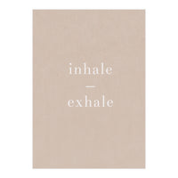Inhale Exhale Beige Yoga (Print Only)